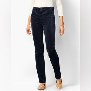 Talbots Black Velvet Straight-Leg Pants Size 12